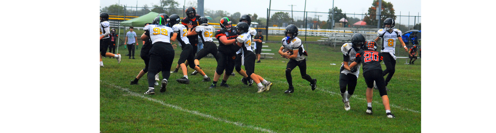 13-14 year old Bulldog Offensive Line doing a great job